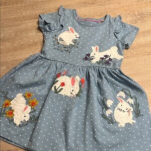 mini Boden girls 4/5 bunny appliqué EUC